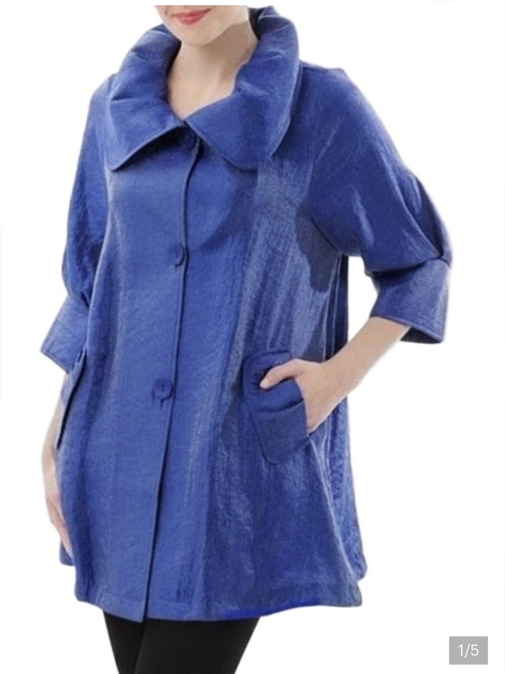 Damee Inc Blue Shimmer Swing Cocktail Jacket NWT Size XXL